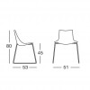 ZEBRA POP chair with sledge frame, Scab Design
