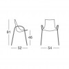 ZEBRA POP chair with armrests, Scab Design