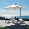 Lettino prendisole CASTORE, Crema Outdoor