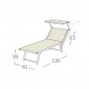 Lettino prendisole ULISSE, Crema Outdoor