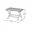 PERSEO folding side table, Crema Outdoor