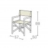 CALIPSO director chair, Crema Outdoor