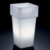 Vase cachepot Gemini square high with light, LYXO