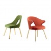 YOU armchair with satin effect brass legs, Scab Design