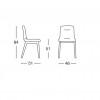 Sedia NATURAL ALICE POP, Scab Design