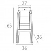FOX stool h.65, Siesta Exclusive