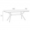 AIR 180 rectangular table, Siesta Exclusive
