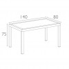 ARES 140 rectangular table, Siesta Exclusive