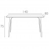 MAYA 140 rectangular table, Siesta Exclusive