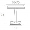 ICE square table, Siesta Exclusive