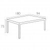 TAHITI rectangular table, Siesta Exclusive