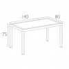 ORLANDO 140 rectangular table, Siesta Exclusive