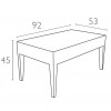 MIAMI rectangular side table, Siesta Exclusive