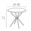 POPPY 80 round table, Siesta Exclusive