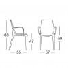 VANITY chair with armrests, Scab Design