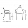 PIU' chair with armrests, Scab Design