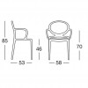 GIO chair with armrests, Scab Design