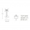 Basamento tavolo NATURAL TIFFANY con base quadrata, Scab Design