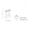 TIFFANY table base with double column, Scab Design