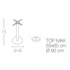 TIFFANY table base, base and column round Ø 76mm, Scab Design