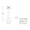 TIFFANY table base, base and column round Ø 76mm, Scab Design