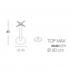 TIFFANY table base, base and column round Ø 76mm, Scab Design
