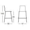 ALICE stool h.65, Scab Design