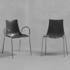 ZEBRA TECHNOPOLYMER chair with armrests, Scab Design