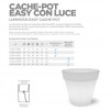 EASY cachepot vase with light, LYXO