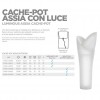 Vaso cache-pot ASSIA con luce, LYXO