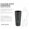 GENESIS round cachepot vase, LYXO