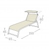 ULISSE Design sunbed, Crema Outdoor