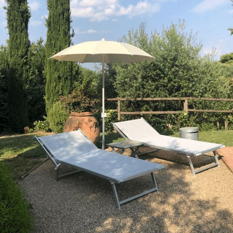 Lettino prendisole ULISSE VIP, Crema Outdoor - Italiving Outdoor