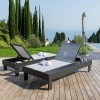 Lettino prendisole POLLUCE, Crema Outdoor