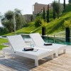 Lettino prendisole POLLUCE, Crema Outdoor