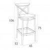 CROSS BAR stool, Siesta Exclusive