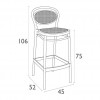 MARCEL BAR stool, Siesta Exclusive