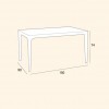 Tavolo rettangolare OSLO, B:Design, BICA (pallet completo)