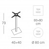 TIFFANY table base, square base and 50x50mm column, Scab Design