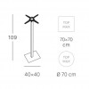 TIFFANY table base, square base and 50x50mm column, Scab Design