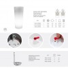 CLOU round cache-pot vase with light, VECA