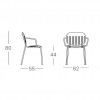 SI-SI Barcode chair with armrests, Scab Design