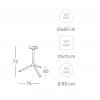 TRIPE' MAXI tilting table base, Scab Design