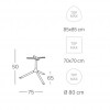 TRIPE' MAXI table base, Scab Design