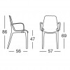 GINEVRA GO GREEN chair with armrests, Scab Design