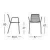 Sedia SUMMER con braccioli, Scab Design