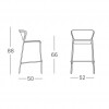 LISA TECHNOPOLYMER stool, Scab Design