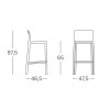 KATE stool h.65 - h.75, Scab Design