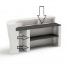 MARVY bar counter (central front) with light, LYXO