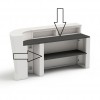 MARVY bar counter (central front) with light, LYXO